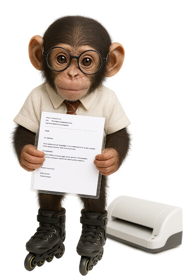 Dennis, the Baby Office Chimp
