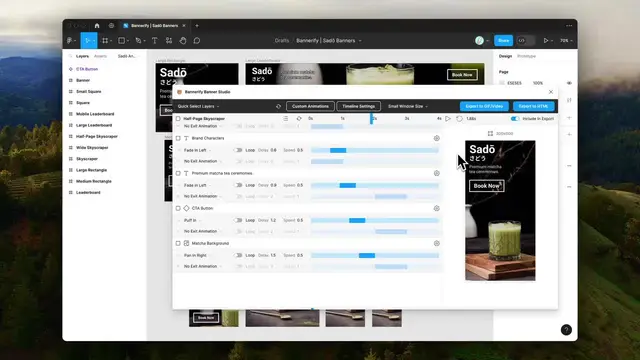 Bannerify export workflow preview
