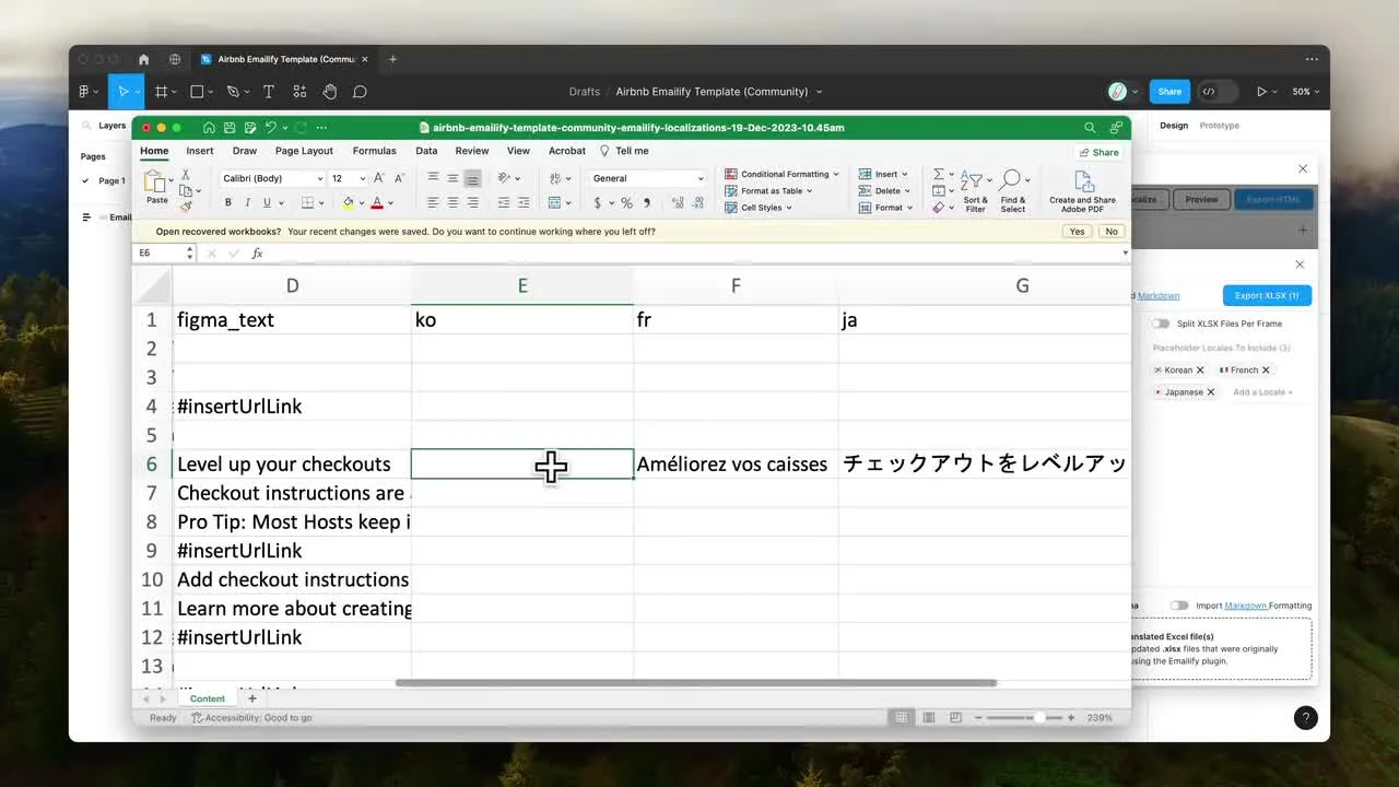 Emailify translation workflow preview