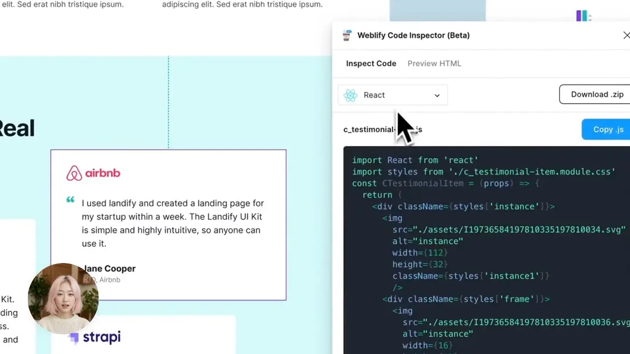 Weblify product demo video